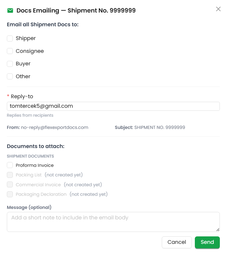 Email the Entire Document Set in One Click